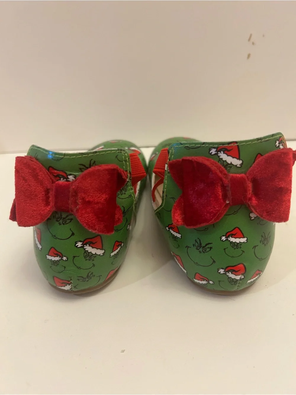 Monkey Feet Kids Green Santa Shoes Christmas grinch